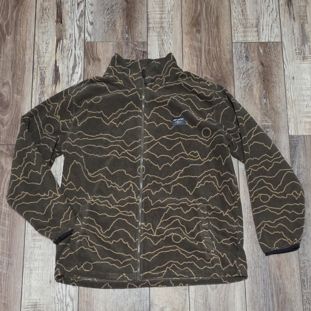 Men's Rip Curl Fleece Jacket. "Fun'Times Polar Fleece"  in Color Rock. XL